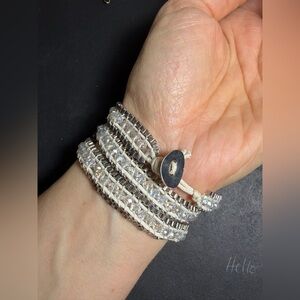 Silver & Clear Crystal Wrap Bracelet